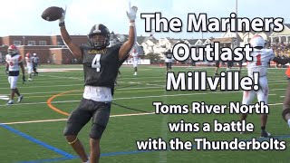 Toms River North 14 Millville 7  Football  2023 Battle at the Beach  Nasir Jackson INT [upl. by Ellicul943]