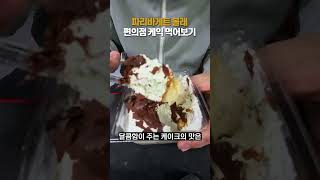 파리바게트 몰래 편의점 케익 먹어보기 쇼츠 먹방 맛집 [upl. by Noired]