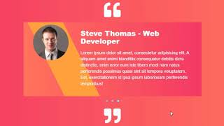 Responsive Testimonial slider with html css and javascript free templates [upl. by Teteak]