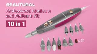 BEAUTURAL Professional Manicure and Pedicure Set Kit Upgrade Your Nail Care [upl. by Mosora]