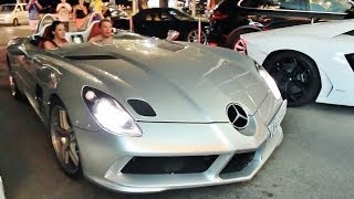 SLR Stirling Moss amp Lamborghini Aventador Playing Around [upl. by Corabel]