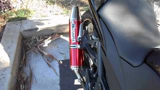 Ninja 250R  Musarri Screaming Demon Slip on Exhaust [upl. by Namlas]