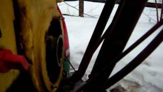 tecumseh HM100 10 hp john deere 1032 snow blower [upl. by Acinomaj850]