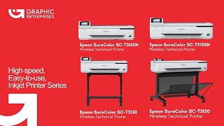 Epson SureColor T3130NT5130NT3130T5130 Wireless Technical Printer Series [upl. by Dnomsaj]