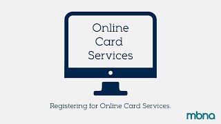 Registering for Online Card Services  MBNA [upl. by Handy]