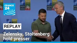 REPLAY Zelensky and Stoltenberg hold joint press conference at NATO summit • FRANCE 24 English [upl. by Yerggoeg]