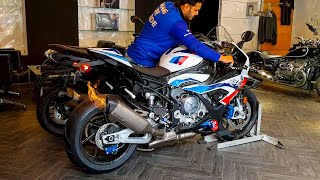 BMW M1000RR Exhaust Sound Loud Akrapovic Exhaust System FLAME SPITTER 🔥 [upl. by Einal]