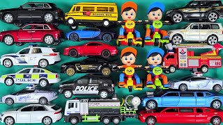 New Toy Car Collection Diecast Cars Model Toy Cars Tricycle Collection Limousine amp Police Car [upl. by Aliuqat]