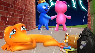 Rainbow Friends 2  ORANGE ABANDONED AT BIRTH  Cartoon Animation [upl. by Nhguahs]