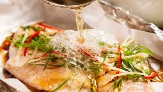 Sizzling Ginger Steamed Fish [upl. by Maunsell]