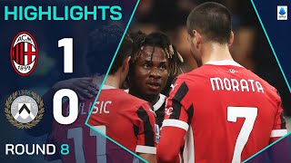 MILANUDINESE 10  HIGHLIGHTS  Chukwueze wins it for Milan  SERIE A 202425 [upl. by Amalburga]