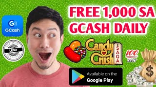 FREE GCASH  SA CANDY CRUSH  EARN FREE P1000 SA GCASH DAILY  LEGIT LODI [upl. by Elgna]