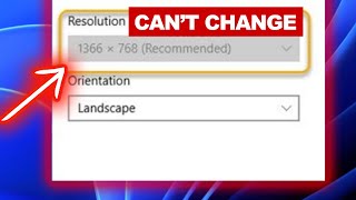 FIX Can’t Change Display Screen Resolution on Windows 1110  Easy Solutions [upl. by Elyl747]