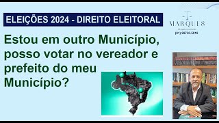 Voto em trânsito posso votar em outro municipio [upl. by Ailices]