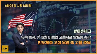 6월3일 경제시황 뉴욕증시 美 5월 비농업 고용지표 발표에 촉각  반도체주 고점 우려 속 고용 주목 [upl. by Japheth]