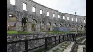 Exploring the Ancient Roman Amphitheater in Pula Istria Croatia [upl. by Anivel640]