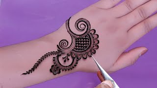 New stylish back hand mehndi design  Eid mehndi design  mehndi ka design  mehndi design  mehndi [upl. by Gilles]