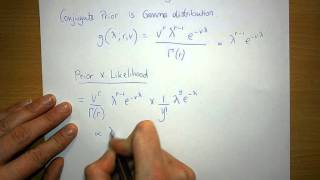 Gamma distribution is Conjugate prior for Poisson Likelihood [upl. by Aicinad]