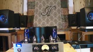 Kef Ls50 Speakers Chord Mojo HeadAmp DAC Yaqin MC13s Vacuum Tube Amplifier iPad Pro [upl. by Lightfoot386]