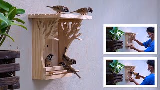 Create Your OWN Solid Wood Bird Feeder at Home [upl. by Katzir403]