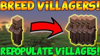 Minecraft Bedrock Villager Breeding Guide EASY Repopulate villages Breed Villagers XboxPCPS4 [upl. by Eada]