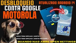 Remover Conta Google Moto G04s nao abre open settings [upl. by Hinson]