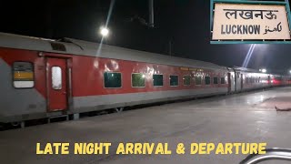 Late Night Arrival amp Departure at Lucknow Charbagh  Akal Takht Express amp Poorabiya Express [upl. by Dagmar]