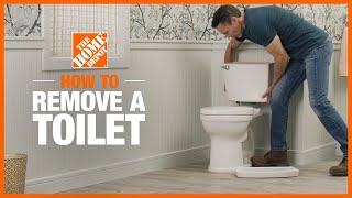 How to Remove a Toilet  Toilet Repair  The Home Depot [upl. by Ainitsirc]