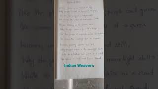 Indian Weavers by Sarojini Naidu [upl. by Jasmine]