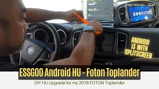 ESSGOO Android HU for FOTON Toplander [upl. by Nylinnej]