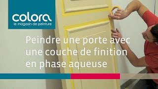 Peindre une porte avec une couche de finition en phase aqueuse  comment faire [upl. by Alyworth]