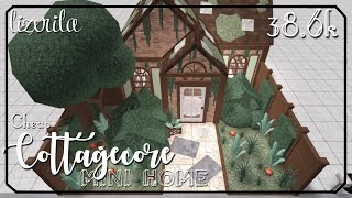 38k Cheap Mini Cottagecore Home Speedbuild  Roblox Bloxburg  lizxrila [upl. by Azmah]