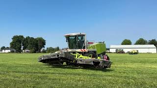 113  Claas Jaguar 830 Mower Conditioner [upl. by Novel]