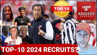 Ranking the top10 recruits in the 2024 recruiting class for the Wisconsin Badgers Dilin Jones  1 [upl. by Atiruam]