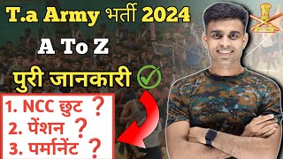 TA आर्मी भर्ती 2024 की पुरी जानकारी ✅ territorial army bharti 2024 ta army full details 2024 [upl. by Sukcirdor]