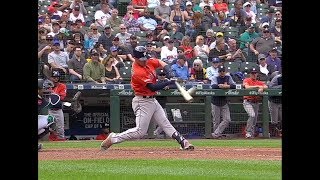 Alex Bregman Home Run Swing Slow Motion 2019118 [upl. by Osnofledi]