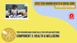 Explain Exam Questions  BTEC Tech Award Health amp Social Care Revision Livestream [upl. by Llenad]