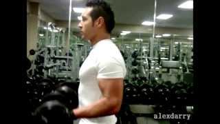 Curl con mancuernas Standing Dumbbell Curls [upl. by Aketal34]