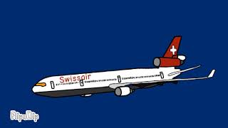 Swissair flight 111  Crash Animation [upl. by Nylemaj487]