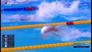 David Popovici swims a 4688 in the 100 Freestyle at the 2024 European Championships [upl. by Thirzia611]