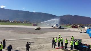 Na sarajevski aerodrom sletio prvi avion Qatar Airwaysa iz Dohe [upl. by Natrav692]