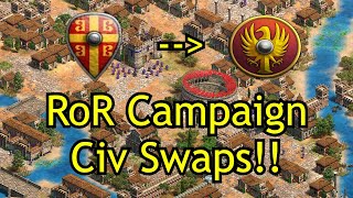 Return of Rome Campaign Civilization Swaps  AoE2 DE [upl. by Heigho]