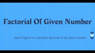 Factorial Program java [upl. by Allred32]