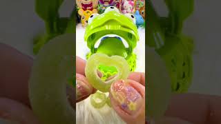 ASMR ALIEN DENTIST LOVE EATING GREEN HEART GUMMY CANDYshortvideosatisfyingasmrshorts [upl. by Eitsrik634]