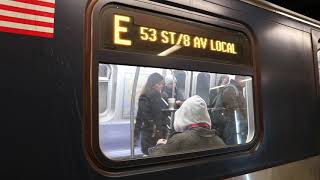 MTA New York City Subway World Trade Centerbound R160 E Train at 42 Street Station [upl. by Labaw234]