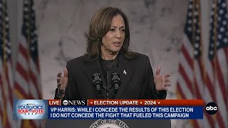 FULL SPEECH Kamala Harris addresses nation for first time after election loss [upl. by Josie]