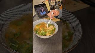 Prawn wonton noodle soup and a mozzarella corn dog 🫡 girldinner noodlesoup easyrecipe ytshorts [upl. by Ahseken674]