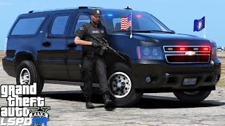 GTA 5 LSPDFR Police Mod 428  Secret Service Motorcade Escorting A VIP  Los Santos Protection Squad [upl. by Quenby]