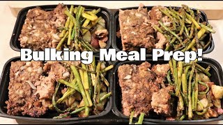 Bulking Meal Prep Meatloaf with Chipolte Red Potatoes and Asparagus [upl. by Lamdin]