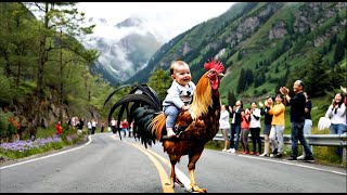 SIMEN Live Stream  Cute babies and roosters with fresh natural water fall [upl. by Razatlab]